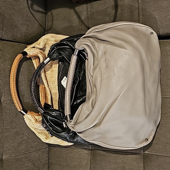 Kenneth Cole New York No Slouch Hobo NATURAL BLACK SANDSTONE - Picture 9 of 11